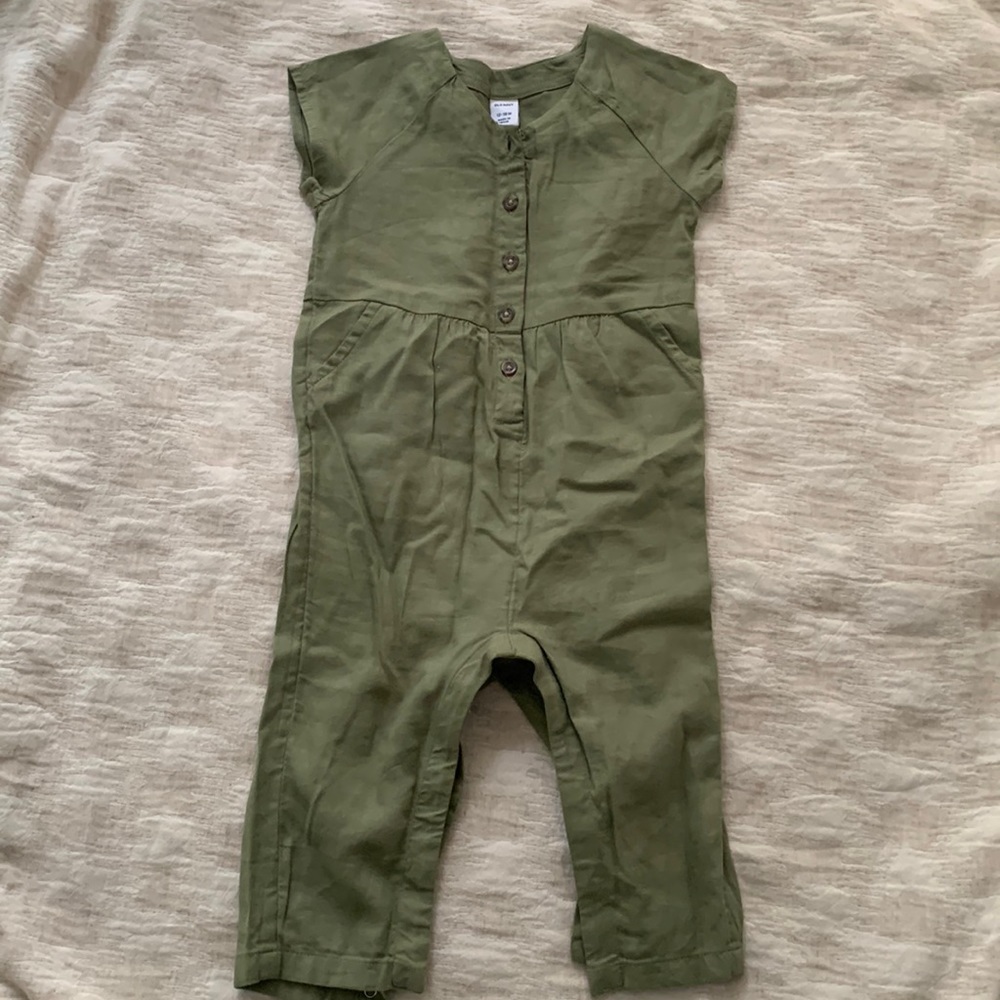 🌈 Old Navy | Toddler Jumpsuit Piece Romper Henley Girl Outfit 12-18 month